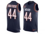 Chicago Bears #44 Nick Kwiatkoski Limited Navy Blue Player Name & Number Tank Top NFL Jersey