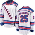 New York Rangers #25 Adam Cracknell Fanatics Branded White Away Breakaway NHL Jersey