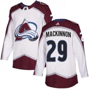 Colorado Avalanche #29 Nathan MacKinnon White Road Authentic Stitched NHL Jersey