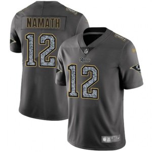 Los Angeles Rams #12 Joe Namath Gray Static Vapor Untouchable Limited NFL Jersey