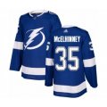 Tampa Bay Lightning #35 Curtis McElhinney Authentic Royal Blue Home Hockey Jersey