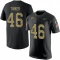 Jacksonville Jaguars #46 Carson Tinker Black Camo Salute to Service T-Shirt