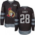 Ottawa Senators #28 Paul Carey Authentic Black 1917-2017 100th Anniversary NHL Jersey