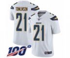 Los Angeles Chargers #21 LaDainian Tomlinson White Vapor Untouchable Limited Player 100th Season Football Jersey