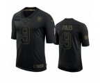 Chicago Bears #9 Nick Foles Black 2020 Salute To Service Limited Jersey