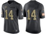 Minnesota Vikings #14 Stefon Diggs Stitched Black NFL Salute to Service Limited Jerseys