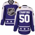 Chicago Blackhawks #50 Corey Crawford Premier Purple Central Division 2017 All-Star NHL Jersey