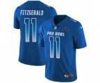 Arizona Cardinals #11 Larry Fitzgerald Limited Royal Blue 2018 Pro Bowl Football Jersey