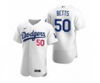 Los Angeles Dodgers #50 Mookie Betts White Authentic 2020 Home Jersey