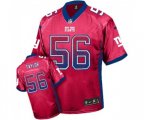 New York Giants #56 Lawrence Taylor Elite Red Drift Fashion Football Jersey