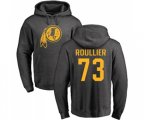 Washington Redskins #73 Chase Roullier Ash One Color Pullover Hoodie
