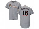 Miami Marlins #16 Jose Fernandez Grey Flexbase Authentic Collection MLB Jersey