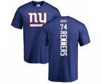New York Giants #74 Mike Remmers Royal Blue Backer T-Shirt