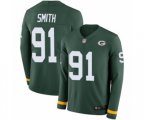 Green Bay Packers #91 Preston Smith Limited Green Therma Long Sleeve Football Jersey