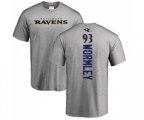 Baltimore Ravens #93 Chris Wormley Ash Backer T-Shirt