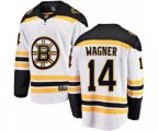 Boston Bruins #14 Chris Wagner Authentic White Away Fanatics Branded Breakaway NHL Jersey