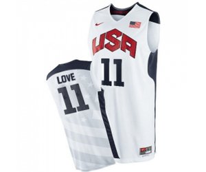 Nike Team USA #11 Kevin Love Swingman White 2012 Olympics Basketball Jersey