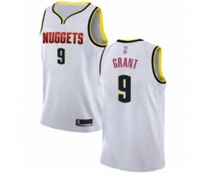Denver Nuggets #9 Jerami Grant Authentic White Basketball Jersey - Association Edition