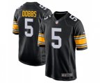 Pittsburgh Steelers #5 Joshua Dobbs Game Black Alternate Football Jersey