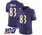 Baltimore Ravens #83 Willie Snead IV Purple Team Color Vapor Untouchable Limited Player 100th Season Football Jersey