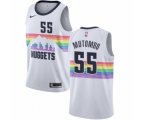 Denver Nuggets #55 Dikembe Mutombo Authentic White NBA Jersey - City Edition