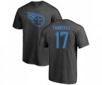 Tennessee Titans #17 Ryan Tannehill Ash One Color T-Shirt