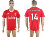 2017-18 Liverpool 14 HENDERSON Home Thailand Soccer Jersey