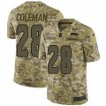 Seattle Seahawks #28 Justin Coleman Limited Camo 2018 Salute to Service NFL Jersey