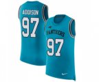Carolina Panthers #97 Mario Addison Limited Blue Rush Player Name & Number Tank Top Football Jersey