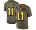Philadelphia Eagles #11 Carson Wentz Limited Olive Gold 2019 Salute to Service Football Jersey