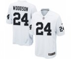 Oakland Raiders #24 Charles Woodson Game White Football Jersey