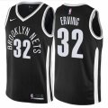 Brooklyn Nets #32 Julius Erving Authentic Black NBA Jersey - City Edition