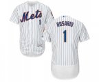 New York Mets #1 Amed Rosario White Home Flex Base Authentic Collection Baseball Jersey