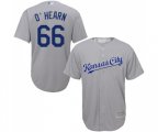 Kansas City Royals #66 Ryan O'Hearn Replica Grey Road Cool Base Baseball Jersey