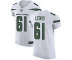New York Jets #61 Alex Lewis White Vapor Untouchable Elite Player Football Jersey