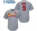 St. Louis Cardinals #9 Roger Maris Replica Grey Road Cool Base Baseball Jersey
