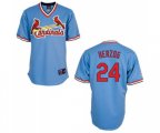St. Louis Cardinals #24 Whitey Herzog Authentic Blue Cooperstown Throwback Baseball Jersey