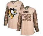 Adidas Pittsburgh Penguins #38 Derek Grant Authentic Camo Veterans Day Practice NHL Jersey
