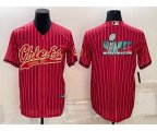 Kansas City Chiefs Blank Red With Super Bowl LVII Big Logo Cool Base Stitched Baseball Jersey