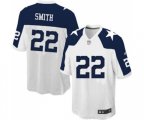 Dallas Cowboys #22 Emmitt Smith Game White Throwback Alternate Football Jersey