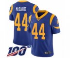 Los Angeles Rams #44 Jacob McQuaide Royal Blue Alternate Vapor Untouchable Limited Player 100th Season Football Jersey