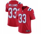 New England Patriots #33 Joejuan Williams Red Alternate Vapor Untouchable Limited Player Football Jersey