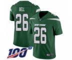 New York Jets #26 Le'Veon Bell Green Team Color Vapor Untouchable Limited Player 100th Season NFL Jersey