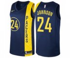 Indiana Pacers #24 Alize Johnson Swingman Navy Blue NBA Jersey - City Edition