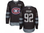 Montreal Canadiens #92 Jonathan Drouin Black 1917-2017 100th Anniversary Stitched NHL Jersey