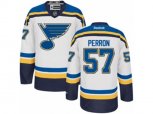 Reebok St. Louis Blues #57 David Perron Authentic White Away NHL Jersey