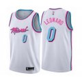 Miami Heat #0 Meyers Leonard Authentic White Basketball Jersey - City Edition