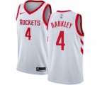 Houston Rockets #4 Charles Barkley Authentic White Home Basketball Jersey - Association Edition