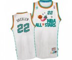 Houston Rockets #22 Clyde Drexler Authentic White 1996 All Star Throwback Basketball Jersey