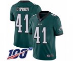 Philadelphia Eagles #41 Johnathan Cyprien Midnight Green Team Color Vapor Untouchable Limited Player 100th Season Football Jersey